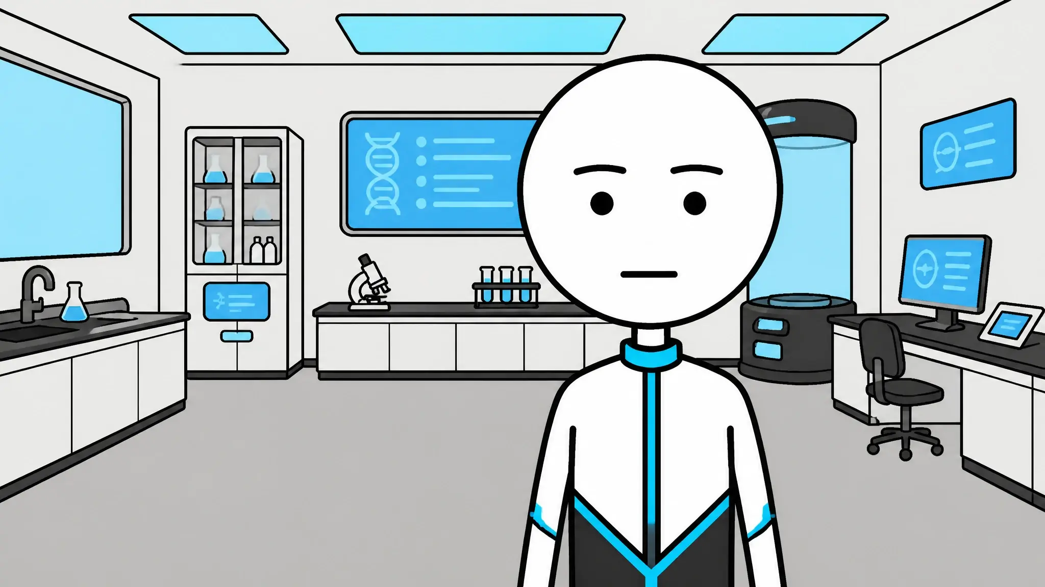 A storyboard panel rendered against the project's locked character and environment references